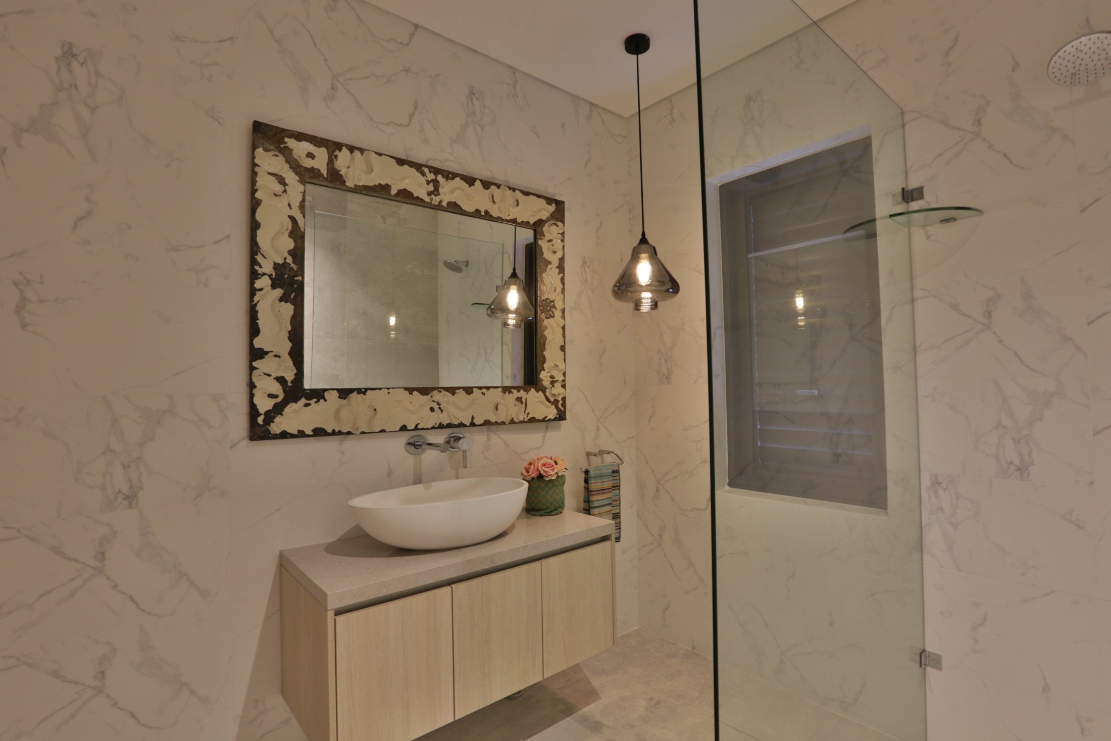 Frameless Single Panel Custom Shower Screen - Dover Heights