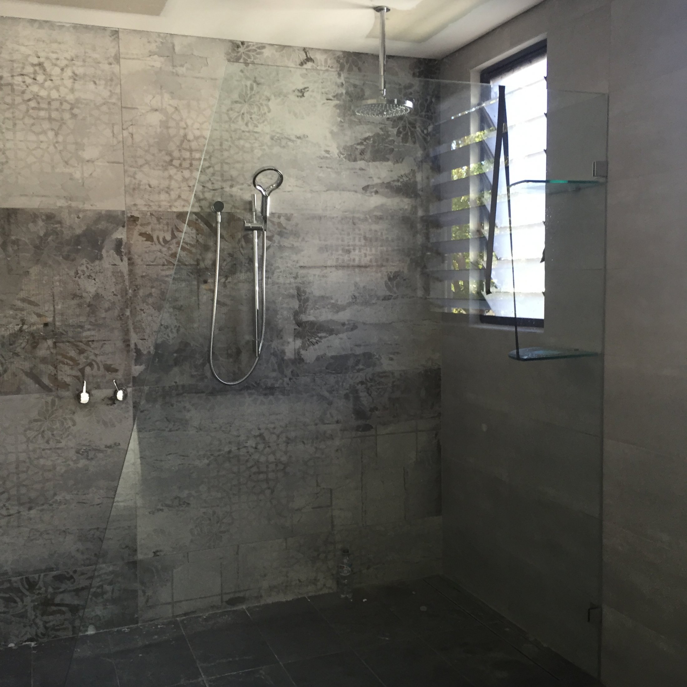 Custom Frameless Single Panel Shower Screen - North Bondi